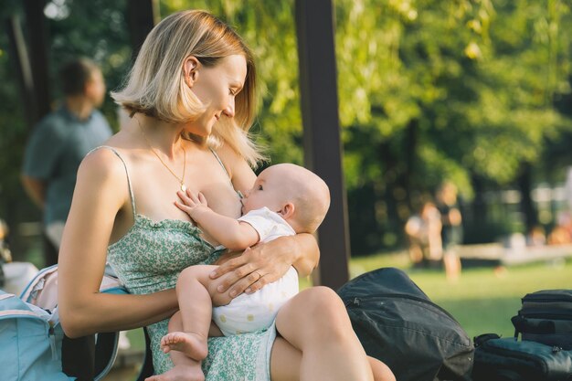 beautiful mother breastfeeding baby young woman breast feeding her newborn baby 494619 4465